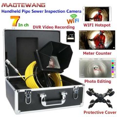 7&Prime; Touch LCD Handheld Industrial Pipe Sewer Inspection WIFI Video Camera DVR 20M