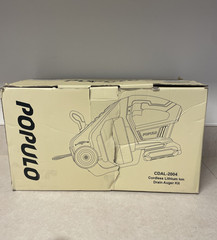 POPULO 20V Cordless Electric Drain Auger Efficient 25Ft Auto-Feed Red
