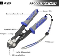 8.8in Crimper Tool for Wire & Mono Lines to 2.2mm &ndash; Crimping Pliers Kit with 140