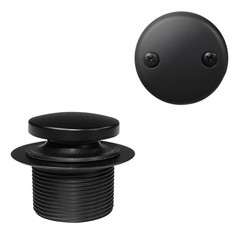 Westbrass 593144-62 14&Prime; Black Tubular Bathtub Waste & 1-Pack, Matte