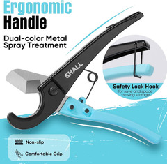 PEX Pipe Cutter, Cuts up to 1-3/8&rsquo;&rsquo;, Fast Tubing Cutter for PEX, Plastic Hoses,