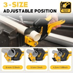 TOLESA Heavy-Duty PVC Pipe Cutter Tool 3-Gear Adjustable Ratchet Up to 2-1/2