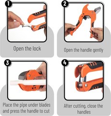 Compact Orange Pipe Cutter for Easy PVC Cutting &ndash; Perfect for DIY Enthusiasts