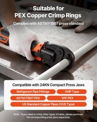 VEVOR 18V Cordless Mini Press Tool Kit for 1/2&Prime; 3/4&Prime; 1&Prime; PEX Pipe Copper Rings