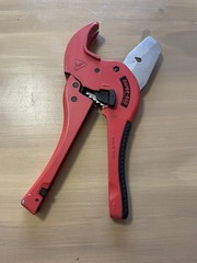 SUPER-EGO Ratcheting Pipe Cutter PVC PEX PE Tubing Cutter Plumbing Tool
