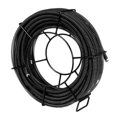 Uimoso Sectional Drain Cleaning Cable100FTx5/8In & 7 Cutters for 0.8&Prime;-3.9&Prime; Pipes
