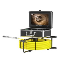 30M Pipe Inspection Camera 512hz Drain Sewer Camera w/ Meter Counter 10&Prime; Monitor