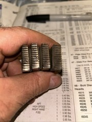 RIDGID 554 1/2 &ndash; 3/4 NPT RH PIPE DIE SET FOR 515, 502 & DUAL THREADERS 47880