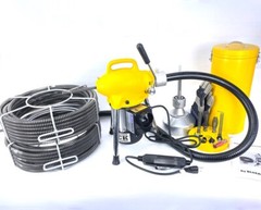 120&prime; Kit S75 BLUEROCK &reg; 3/4&Prime; to 4&Prime; Sectional Drain Machine Snake Sewer Cleaner