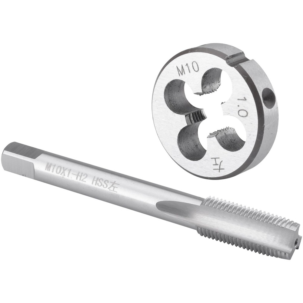 M10 X 1 Tap and Die Set Left Hand, M10 x 1.0 Machine Thread Tap and Round Die