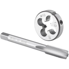 M10 X 1 Tap and Die Set Left Hand, M10 x 1.0 Machine Thread Tap and Round Die