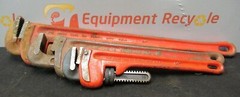 Ridge Tool Straight Pipe Wrench 24&Prime; 18&Prime; 14&Prime; Heavy Duty Cat Iron Lot of 3