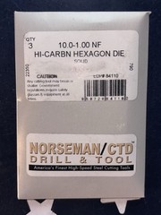 (3) USA M10x1.0 Hex Die NF Threading Rethreading M10 X 1.00 THREE HEXAGON DIES