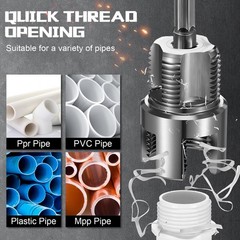 Otoolling Pipe Thread Cutting Tool Integrated Internal & 2 Sizes, Silver