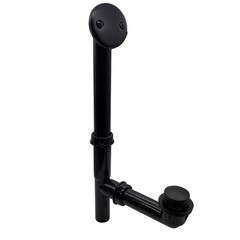 Westbrass 593144-62 14&Prime; Black Tubular Bathtub Waste & 1-Pack, Matte