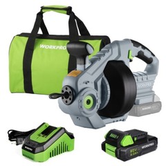 WORKPRO 20V Electric Drain Auger 25Ft Plumbing Snake w/2.0AH Battery&Charger
