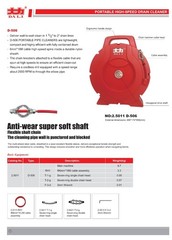 DALI D-506 Flex Shaft Drain Cleaner 52.5FT 1/4&Prime; Cable Drill Powered 1.5&Prime;-2&Prime;