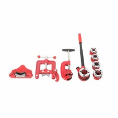 Ratchet Pipe Threader Kit Ratcheting Pipe Threading Hand Tool 5 Dies