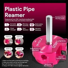 PVC Pipe Reamer Plastic PVC Pipe Fitting Saver Kit 1/2&Prime; Drills PVC Socket Saver