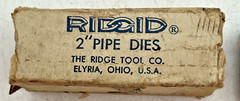 RIDGE TOOL CO RIDGID 2&Prime; PIPE THREADING DIES SET OF 4 NEW W/SURFACE RUST