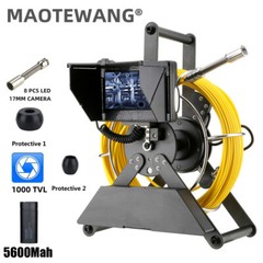 4.3inch LCD Monitor 17MM Camera 8W LED Sewer Drain Pipe Industrial Endoscope 40M
