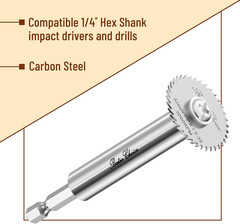 Bates- PVC Pipe inside Cutter with 4 Saw Blades, 1/4&Prime; Hex Shank, 1-1/4&Prime; & 1-3/4&Prime;