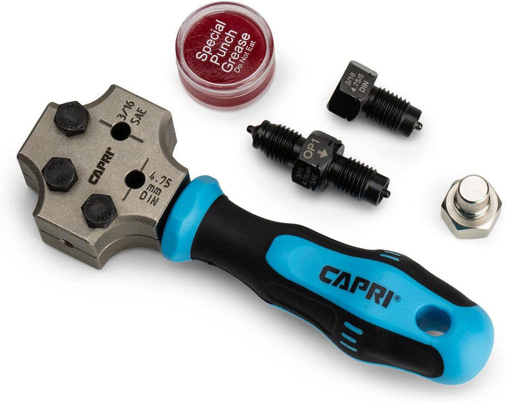 3/16 In. Dual Head Flaring Tool, Makes 4.75 Mm ISO/DIN Bubble Flare and 3/16&Prime; SA