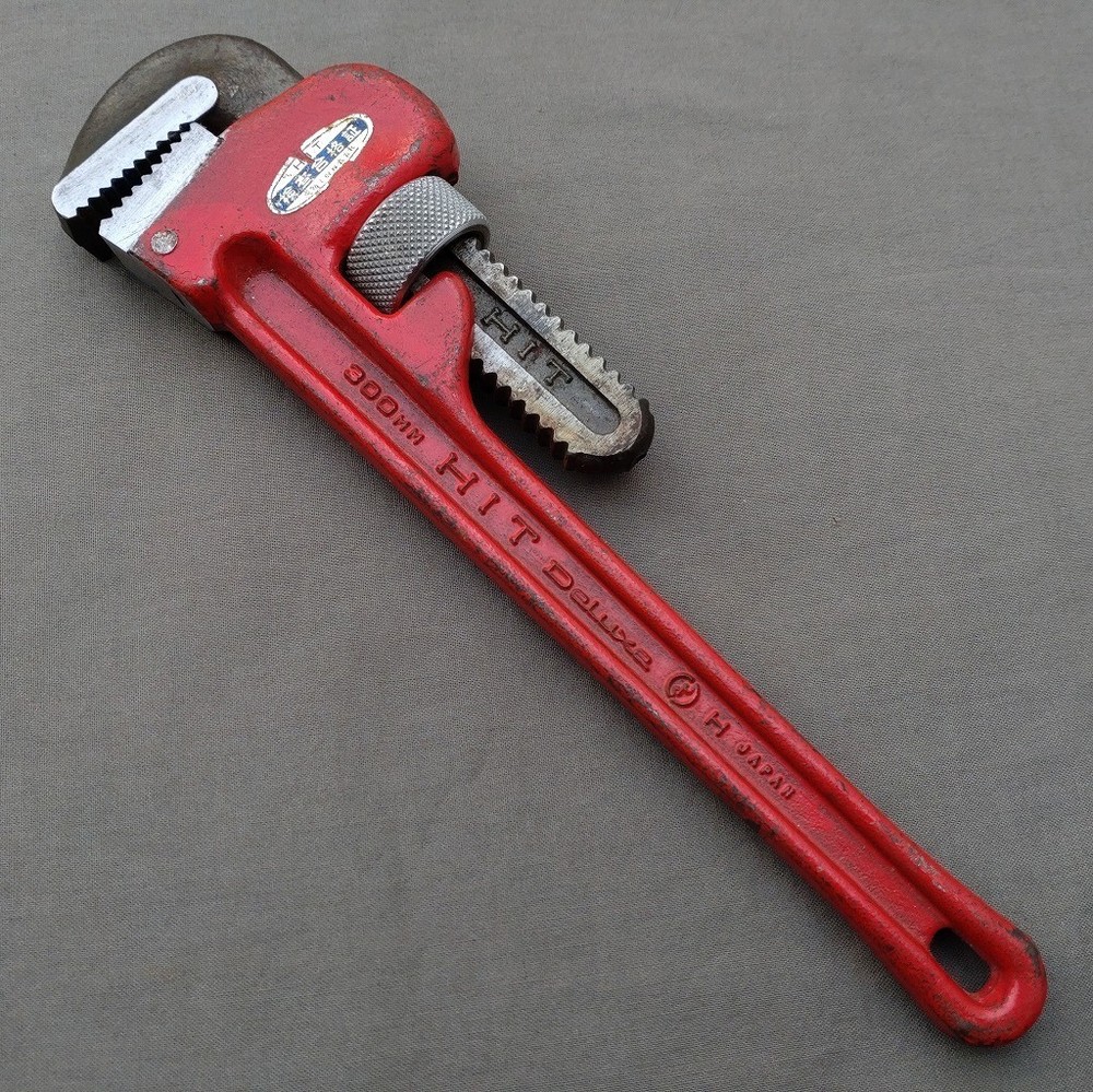 HIT Deluxe 300mm Pipe Wrench &ndash; Heavy Duty Drop Forged Japan Tool &ndash; Used