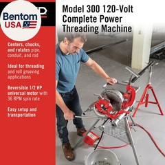 15682 Model 300 Power Drive Complete, 38 RPM Pipe Threading Machine with 1/2-Inc