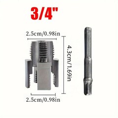 Carbon steel Internal and External Pipe Threading Tool Set 1/2 inch, 3/4 inch