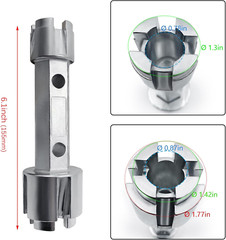 Tub Drain Remover Wrench-Die-Cast Aluminum Tub Drain Tool Wrench for Bathroom Si