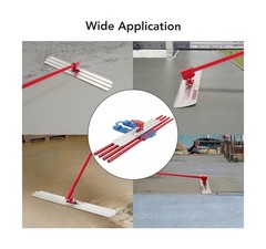 Bull Float Magnesium Concrete Float, 36&times;8&Prime; Round End Tool, w/ Adjustable Bracket