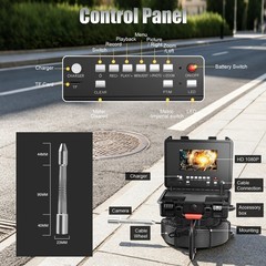 50m Pipe Inspection Camera Drain Sewer Camera 512HZ Self-leveling Meter Counter
