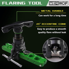 Flaring Tool Kit, 45&deg; Eccentric HVAC Flare Tool with Clutch for 1/4&rdquo; &ndash; 3/4&rdquo; an