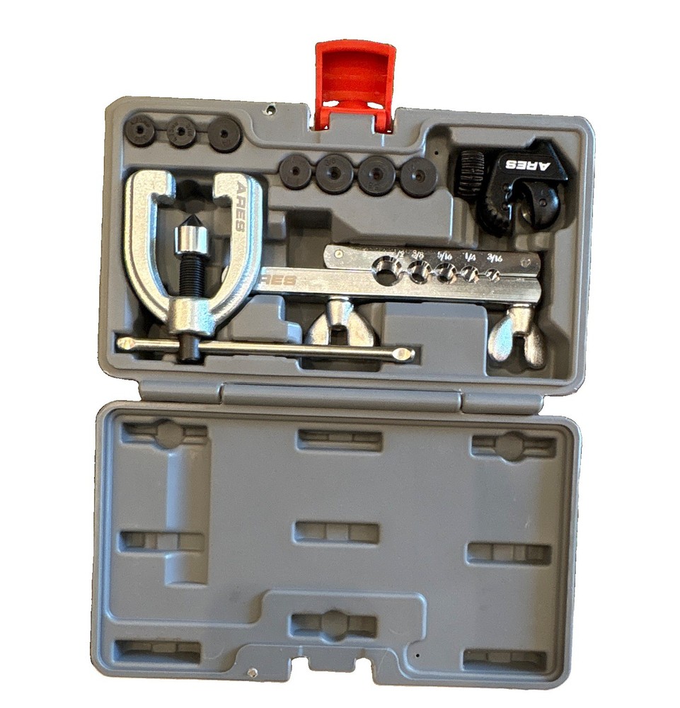ARES Double Flaring Tool Adapter Set 18019 45&deg; 1/4 5/16 3/8 1/2 in