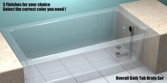 Artiwell 1-1/2&Prime; Black Tubular Bath Drain Kit with Tip-Toe Matte