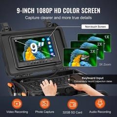 Sewer Drain Camera 165ft Self-Leveling 9in HD Screen