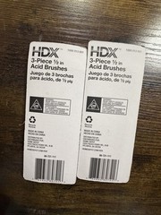 HDX 1/2&rdquo; Acid Brushes 3-Pack Lot of 2 (6 Total) Paint Glue Craft New