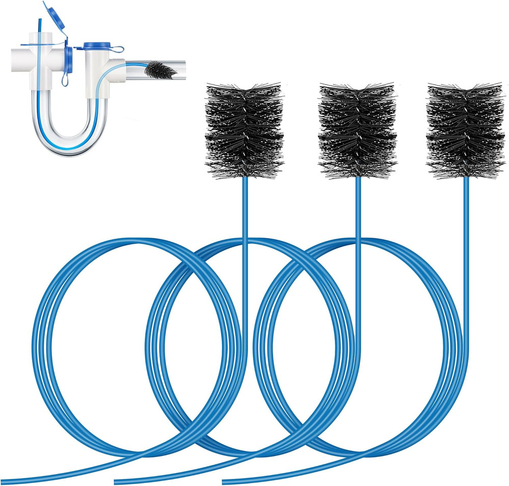 3 Pcs Condensate Trap Flexible Drain Brush 48 Inch AC Line Cleaning for & HAVC P