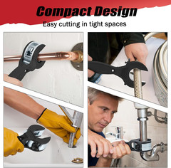 Ratchet-Type Pipe Cutter, One-Hand Fast Pipe Cutting Tool, for Cutting 5/16-1-1/