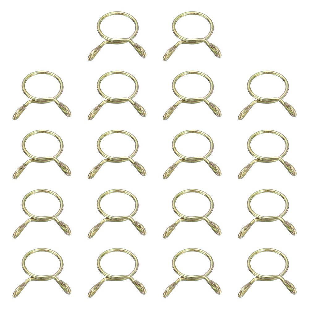 Fuel Line Hose Clips, 30Pcs 12mm Zinc Plated 65Mn Steel Tubing Spring Clamps