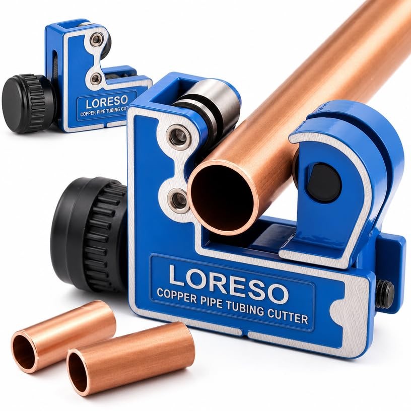 Mini Copper Pipe Tubing Cutter Tool &ndash; 1/8&Prime; to 1 (3-28mm) Mini, Blue
