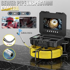 10inch Pipe Inspection Camera 512hz Sonde Self Leveling 50m/164ft Sewer Camera