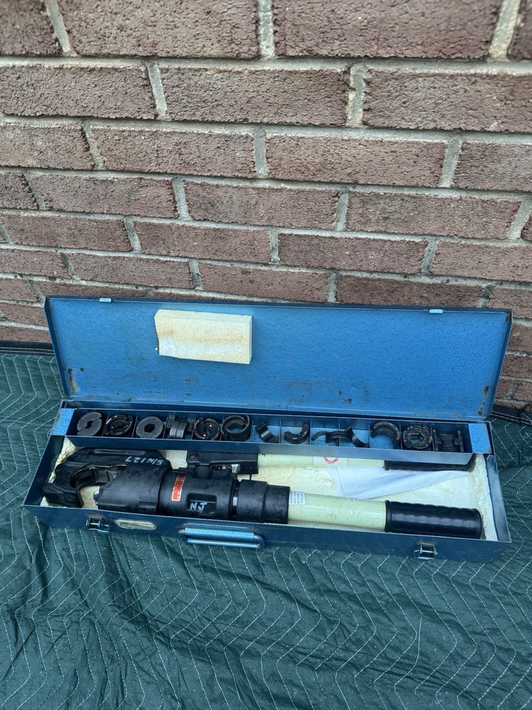 HUSKIE EP-510 Hydraulic Compression Crimper w/Dies Thomas Betts TBM14M 297-3185