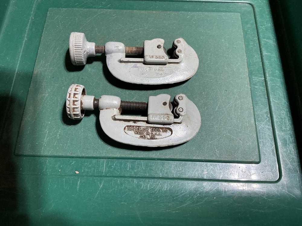 2 Superior Tool Pipe/Tubing Cutters 1/8&Prime;-11/8&rdquo; No. 350 Made in USA