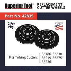 Superior Tool 42835 Replacement Black Oxide Tubing Cutter Wheel