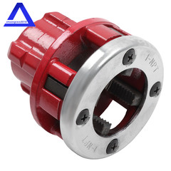 Manual 1-1/4&Prime; & 1&Prime; NPT Right Hand Pipe Threader Die Head with Dies for 12-R