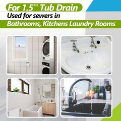 1.5&rdquo; Tub Drain Extractor with 1/2&rdquo; Socket Bathtub Remover Colourful Galvanized