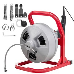 Uimoso Drain Cleaning Machine 50FT x5/16&Prime; Manual Feed with 228RPM Electric Motor