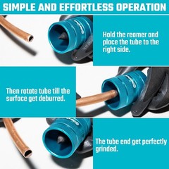 DURATECH Pipe Reamer Deburring Tool, 1/4 To 1-1/4 In, Blue DTTPR-S